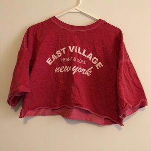 Red crop top